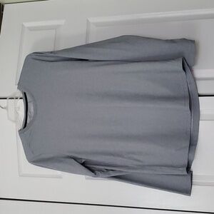 Men's Large Under Armour Gray Heatgear Long Sleeve Fitted Shirt